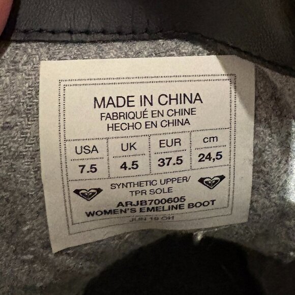 Roxy Boots - Black - Size 7.5 - Picture 6 of 6